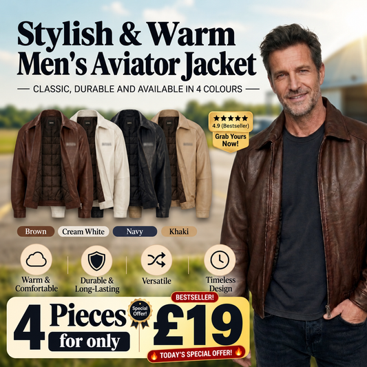 🔥 [CLEARANCE SALE] Men's Warm & Stylish Bomber Jacket – Autumn/Winter Edition